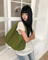 パーキン コーデュロイ ドット ショルダーバッグ