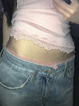 pink lingerie outfit denim pt