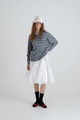 Cozit stripe knit_gray