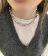 シルバー ボール バー ネックレス(6mm)