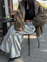 [Unisex] Fur 2way hood zip up(4color)