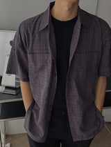 ASCLO Breeze Grid Roll Up Check Shirt (3color)