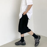 Two tuck wide banding half pants 2C
