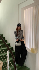バタフライスパンデックス長袖Tシャツ