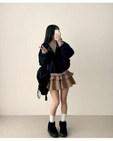 Fumo High Neck Banding Suede Jumper