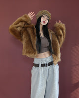 [MADE] Raccoon Kara Zip-Up Fur Jacket
