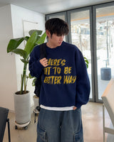 レタリングゼアニット (NAVY)
