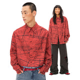 Printed light long-sleeved shirt