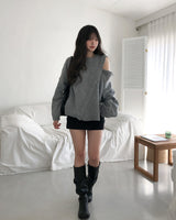 Mitsu Damage Back Pocket Mini Skirt