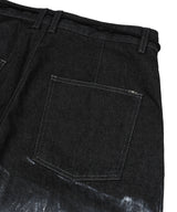BBD スモークペイントパッチロゴデニムショーツ (ブラック)