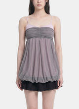 Neri Contrast Mesh Blouse