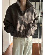 [Unisex] ソフトタッチハイネックフリースジップアップ(3color)