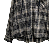 Allen crack check hood shirt