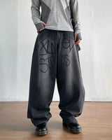 Drip Lettering Denim Pants