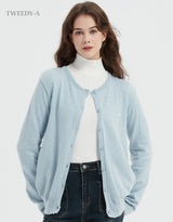 Basic Cashmere Mixed Round Cardigan 6 Colors