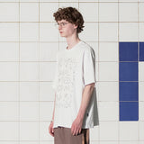 BUTTON LOGO T SHIRT / WHITE