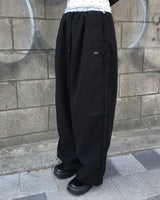 Lace black cotton pants