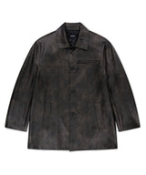 FAUX LEATHER CARCOAT