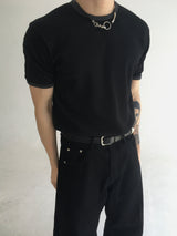 waffle ringer short sleeve(3colors)