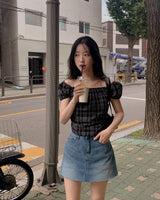 Pico チェック柄ブラウス