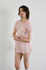MINI HEART TWO WAY BLOUSE / WHITE