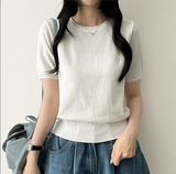 Selling round short sleeve knit