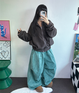 パラシュートバルーンピグメントコーデュロイパンツ🤎🩶💚🩵5カラー