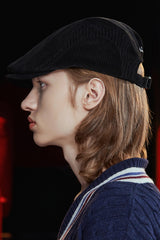 LOGO CORDUROY HUNTING CAP / BLACK