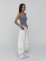Layered Halter Top_Grey
