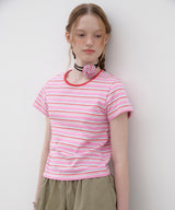 Multi Striped T-shirt - Pink