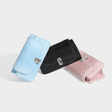 Luxury Croc-Embossed Mini Square Bag Chain Handle Crossbody Shoulder Bag
