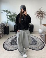 リックヨークピンタックスウェットパンツ