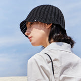 VA Label Knit Tulip Hat / Black