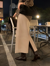 Mer Stretchy H-Line Long Skirt / 2 colors