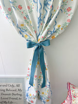 Princess Ribbon Curtain Screen Floral Print 230cm