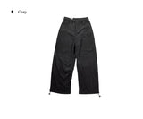 フォーシャル ブラッシュド コーデュロイ ストリング ワイドパンツ
