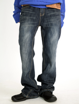back rivet boots cut denim pants