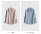 Roniv Silky Hidden Button Blouse / 5 colors