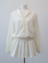 pleats mini dress