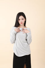ルーズフィットコサージュニット MInt
