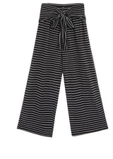 Stripe strap lace banding pants