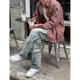 【S/S】シアサッカーチェックシャツ(3color)