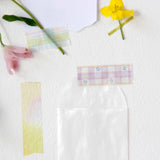 Ceramic Plate Masking Tape / Gingham Flower 1