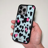 Soft Pop Leopard Phone Case Soft Blue (BK_Epoxy)