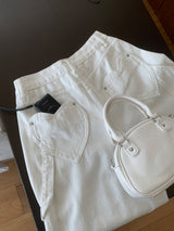 Luri Back Heart Pocket Carpenter Wide Pants 