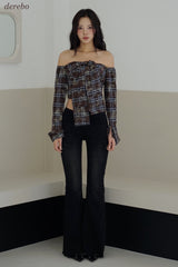 black jeans bootcut denim pants