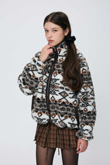 NORDEN FLEECE JACKET / BROWN
