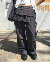 Pleated wrap pants set