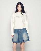25FW WOMAN BASIC LOGO KNIT IVORY
