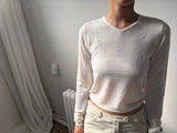 slim v-neck knit top